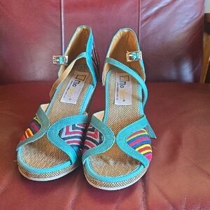 Vibrant Multicolor Strappy Heels